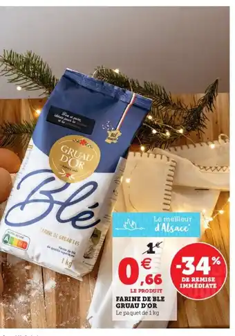 Hyper U Farine De Ble Gruau D'Or offre
