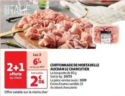 Auchan Auchan - chiffonnade de mortadelle le charcutier offre