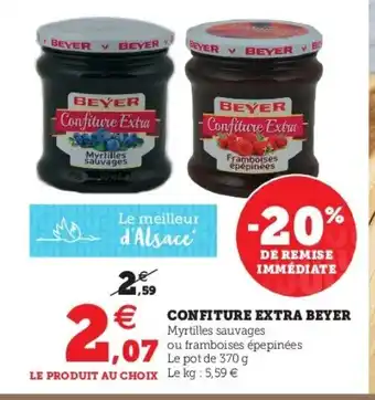 Hyper U Confiture Extra Beyer offre