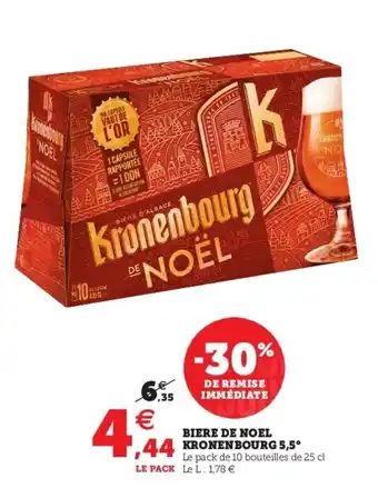 Hyper U Biere De Noel Kronenbourg 5,5* offre
