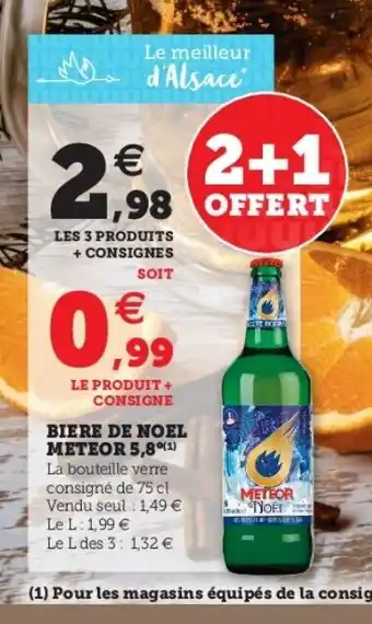 Hyper U Biere De Noel Meteor 5,8* offre