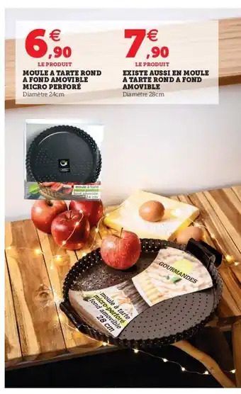 Hyper U Moule a Tarte Rond A Fond Amovible Micro Perforè offre