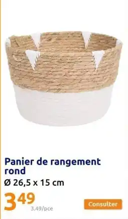 Action Panier de rangement rond offre