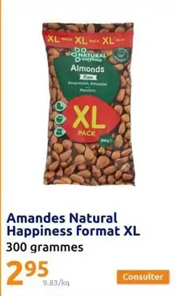 Action Natural happiness - amandes format xl offre