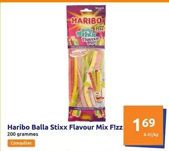 Action Haribo - balla stixx flavour mix f!zz offre