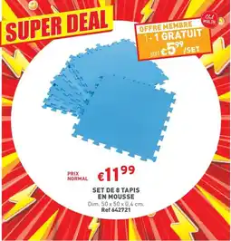 Trafic SET DE 8 TAPIS EN MOUSSE offre