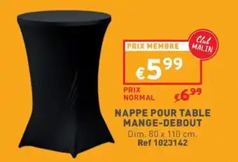Trafic NAPPE POUR TABLE MANGE-DEBOUT offre