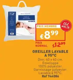 Trafic OREILLER LAVABLE A 95°C offre