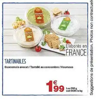 Tartinables