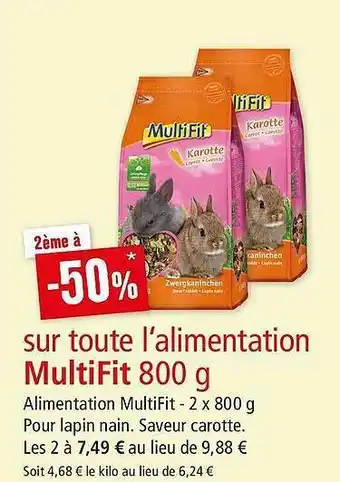 Maxi Zoo Alimentation Multifit 800 G offre