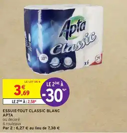 Intermarché ESSUIE-TOUT CLASSIC BLANC APTA offre