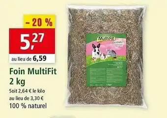 Maxi Zoo Foin Multifit 2 Kg offre