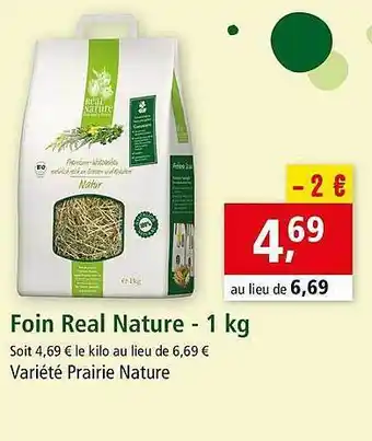 Maxi Zoo Foin Real Nature - 1 Kg offre