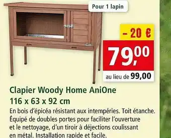 Clapier Woody Home Anione 116 X 63 X 92 Cm