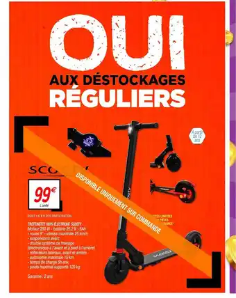 Trottinette 100% électrique Scooty