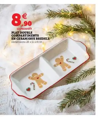 Hyper U Plat Double Compartiments En Ceramique Bredele offre