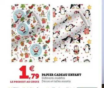 Hyper U Papier Cadeau Enfant offre