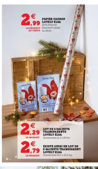 Hyper U Papier Cadeau Lovelu Elsa offre