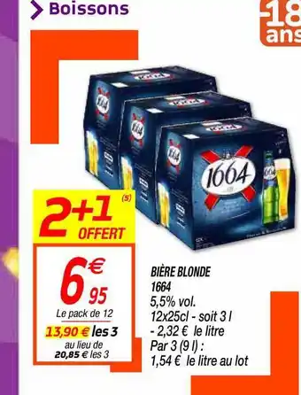 Netto Bière Blonde 1664 offre