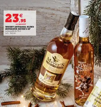 Hyper U Whisky Artisanal Blend Superieur Meter's 40* offre