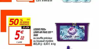 Netto Lessive Pods+ Lenor Air Frais 32d Dash offre