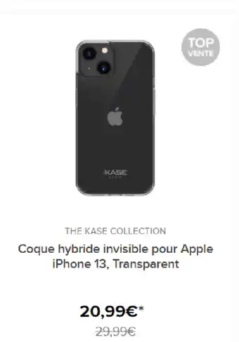 Coque Hybride Invisible Pour Apple iPhone 13, Transparentq