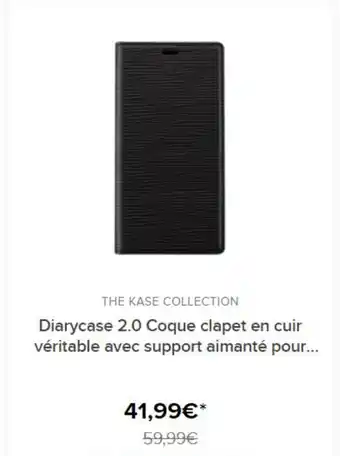 Diarycase 2.0 Coque Clapet En Cuir Véritable Avec Support Aimanté Pour