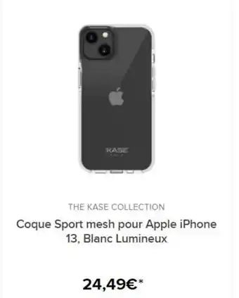 The Kase Coque Sport Mesh Pour Apple iPhone 13, Blanc Lumineux offre