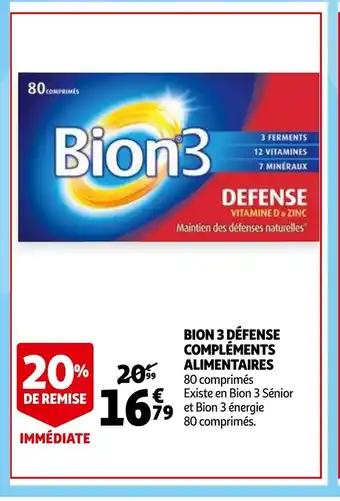 Auchan Bion 3 Défense Compléments Alimentaires offre