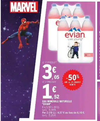 E.Leclerc Eau Minerale Naturelle "Evian" offre