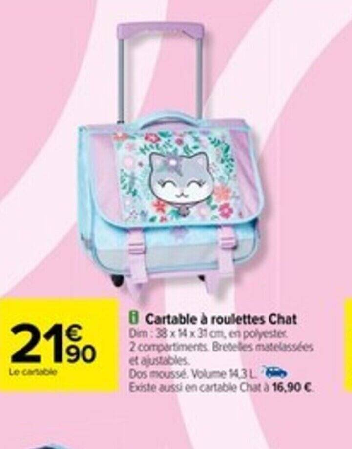 Cartable à roulettes carrefour best sale