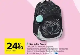 Carrefour Sac à dos Peace offre