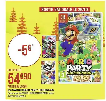 Géant Casino Jeu Switch Mario Party Superstars offre