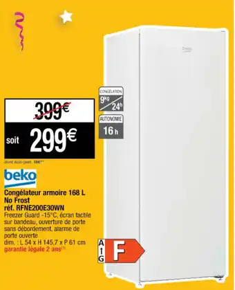 Congélateur armoire 168 L réf. RFNE200E30WN