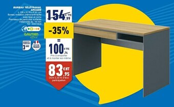 Bureau Vallée Gautier bureau télétravail arcade offre