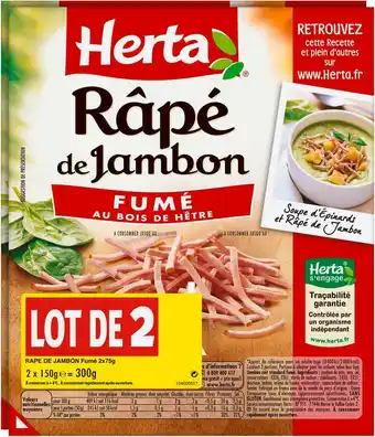 Match Herta râpé de jambon offre