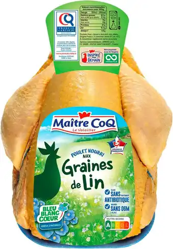 Match Maître coq poulet jaune certifié nourri aux graines de lin offre
