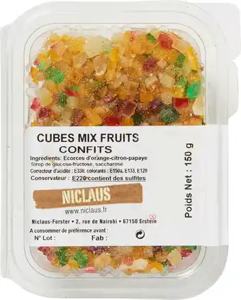 Match Niclaus cubes mix fruits confits offre