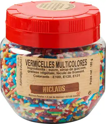 Niclaus vermicelles multicolores