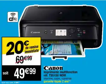 Cora x Carrefour Imprimante multifonction réf. TS5150 NOIR offre