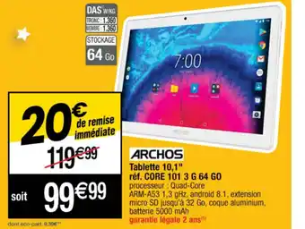 Tablette 10,1 réf. CORE 101 3 G 64 G0