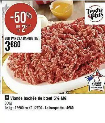 Viande Hachée De Bœuf 5% Mg