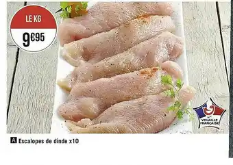 Casino Supermarchés Escalopes De Dinde X10 offre
