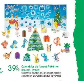 King Jouet Calendrier De L'avent Pokémon offre