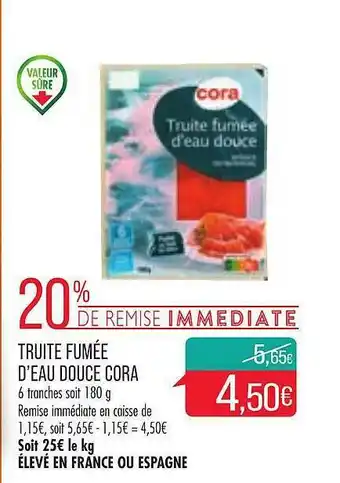 Truite Fumée D'eau Douce Cora