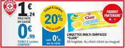 E.Leclerc LINGETTES MULTI-SURFACES "CLAIR" offre
