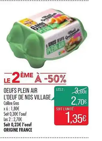 Match Oeufs Plein Air L'œuf De Nos Village offre