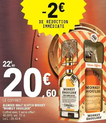 E.Leclerc Blended malt scotch whisky "monkey shoulder" offre