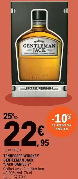 E.Leclerc Tennessee whiskey gentleman jack "jack daniel's" offre