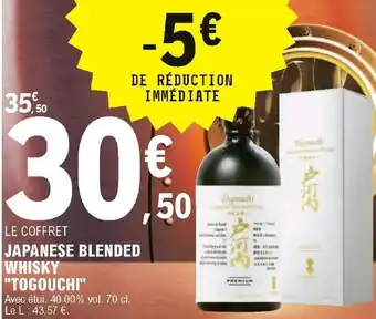 E.Leclerc Japanese blended whisky "togouchi" offre